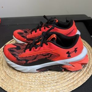 Under Armour Boys Youth Scramjet 4 Orange Sneakers Size 6Y